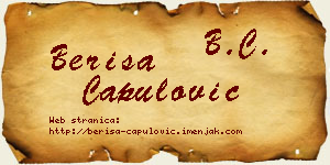 Beriša Capulović vizit kartica